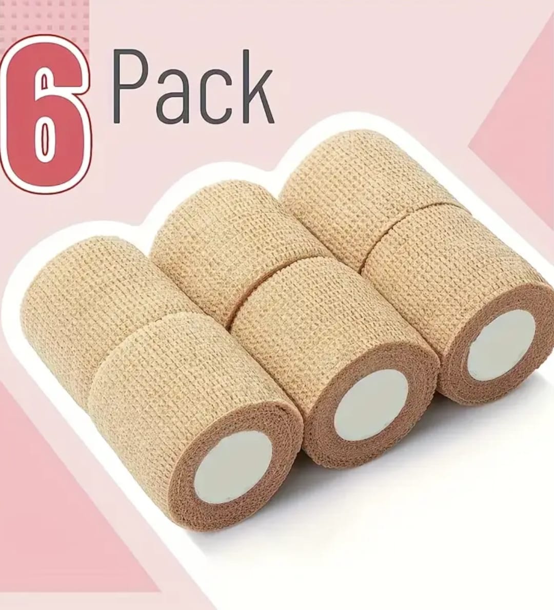 Venda Elástica Adhesiva (Coban) - Pack Profesional x6 Unidades