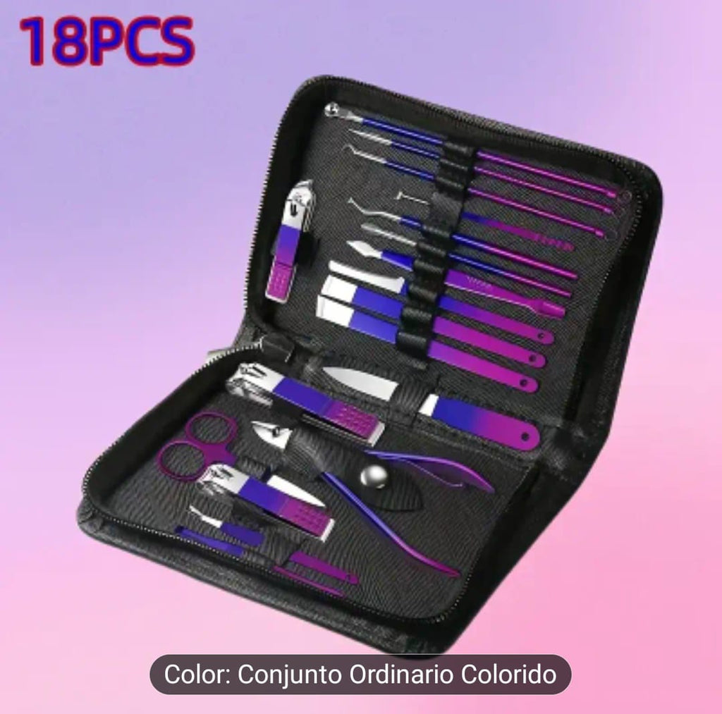 Kit Profesional de Manicura y Pedicura (16 o 18 Piezas)