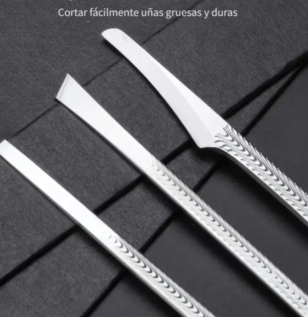 Set Profesional de Cuchillas para Pedicura / Quiropodia (3 Piezas + Estuche)